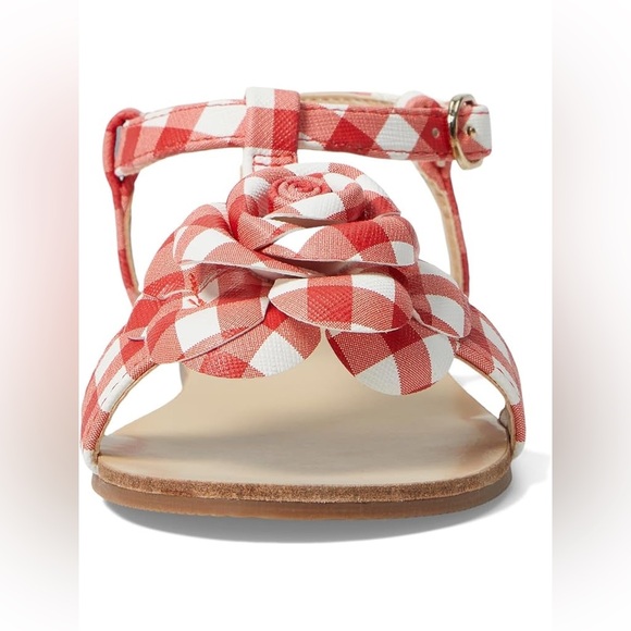 Janie & Jack Gingham Flower Sandal in Red & White. NWT! - Picture 2 of 5